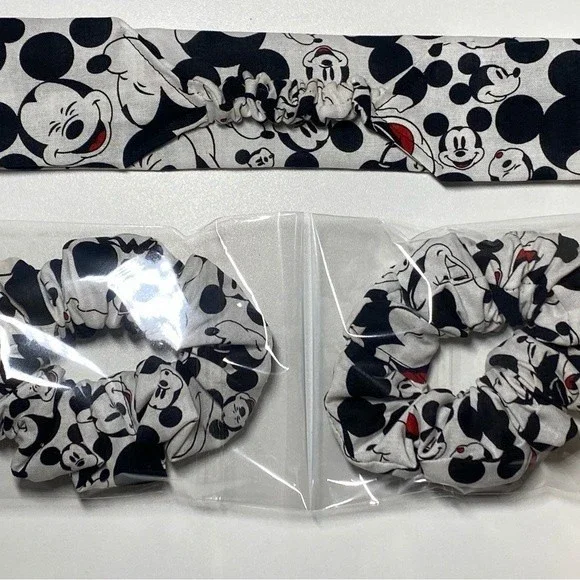 Mickey Head band and Scunchies set 2x - Picture 2 of 3